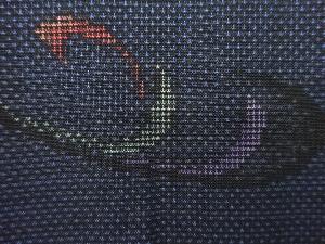 アンティーク　抽象模様織り出し本場泥大島紬着物(7マルキ)